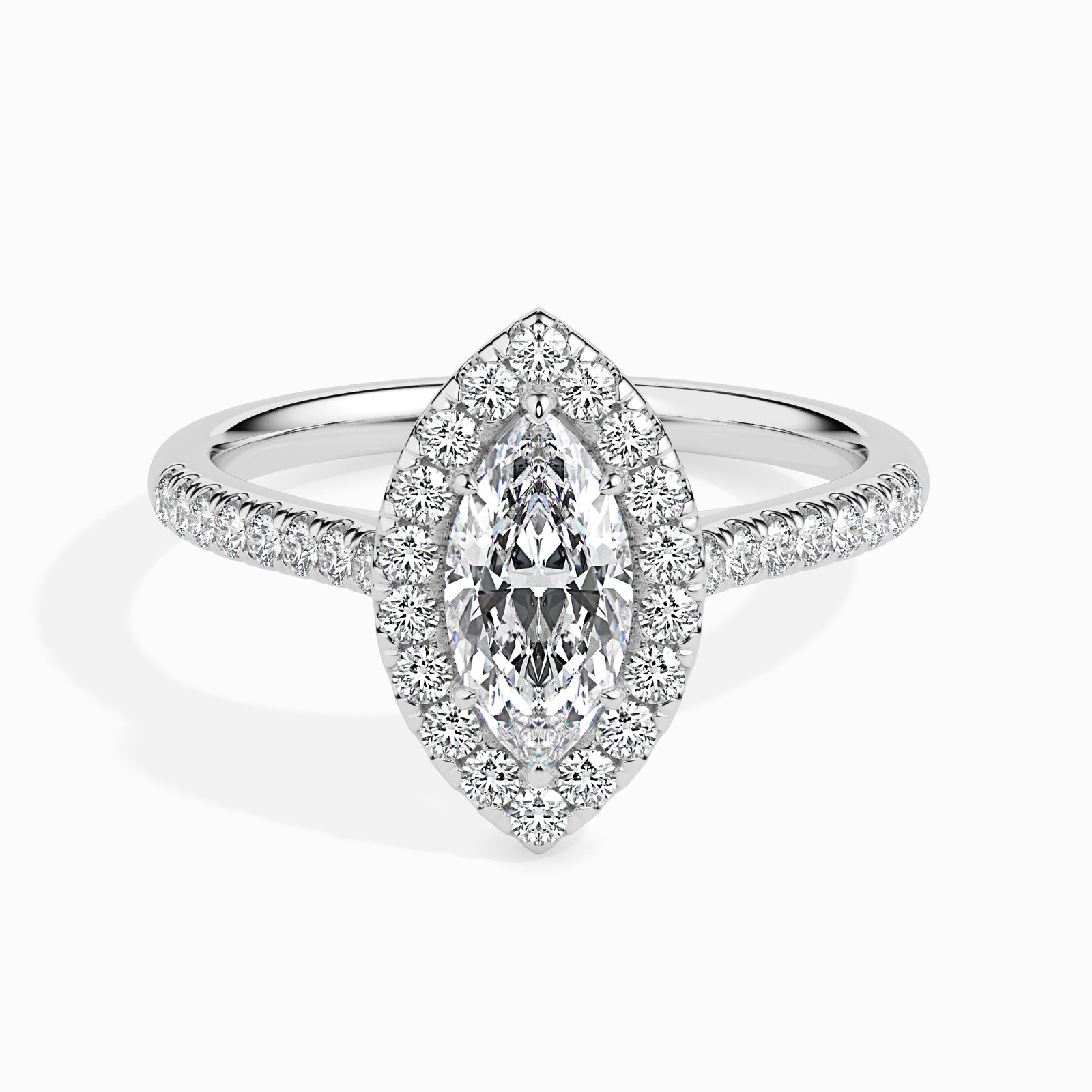 Alina Halo Diamond Marquise Ring