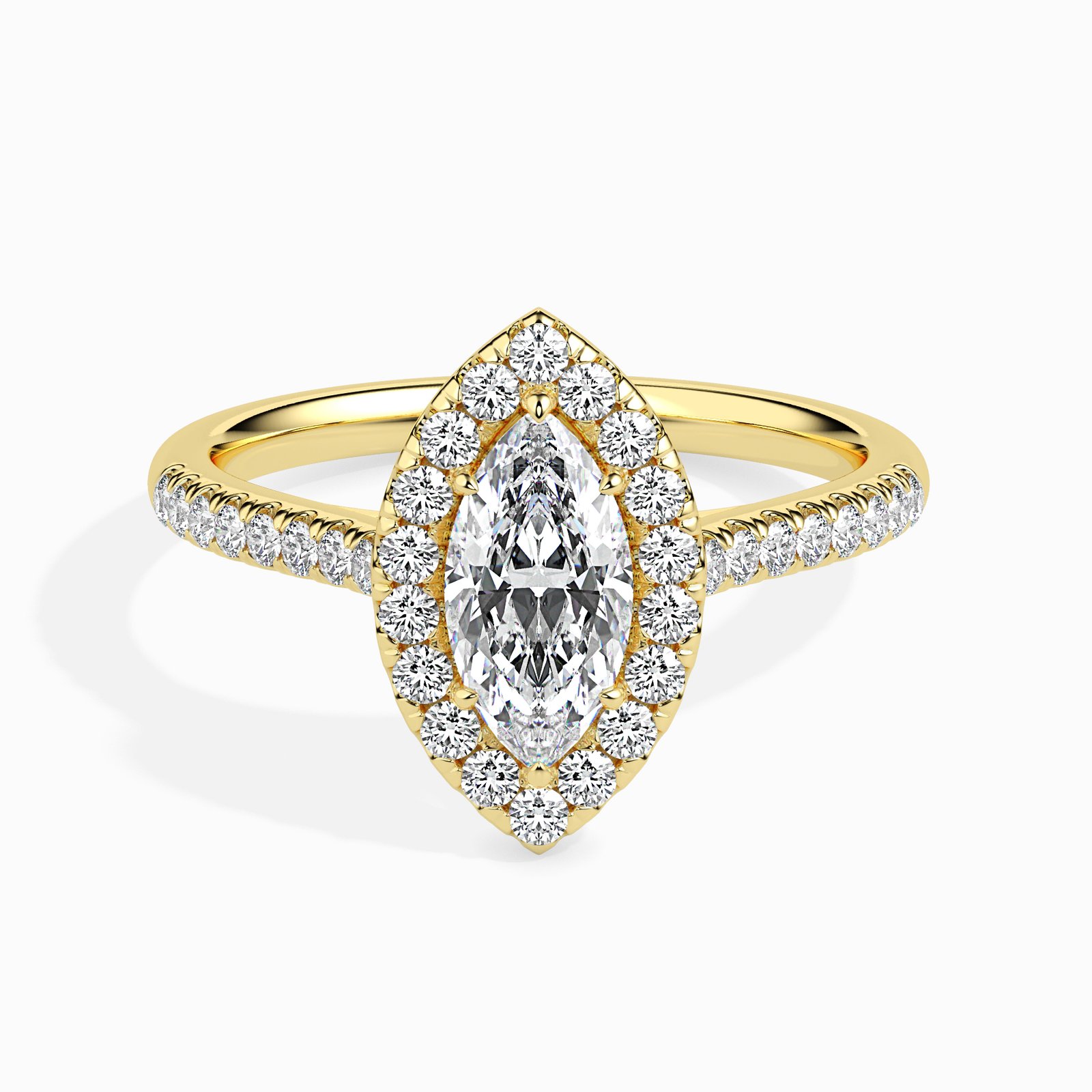 Alina Halo Diamond Marquise Ring