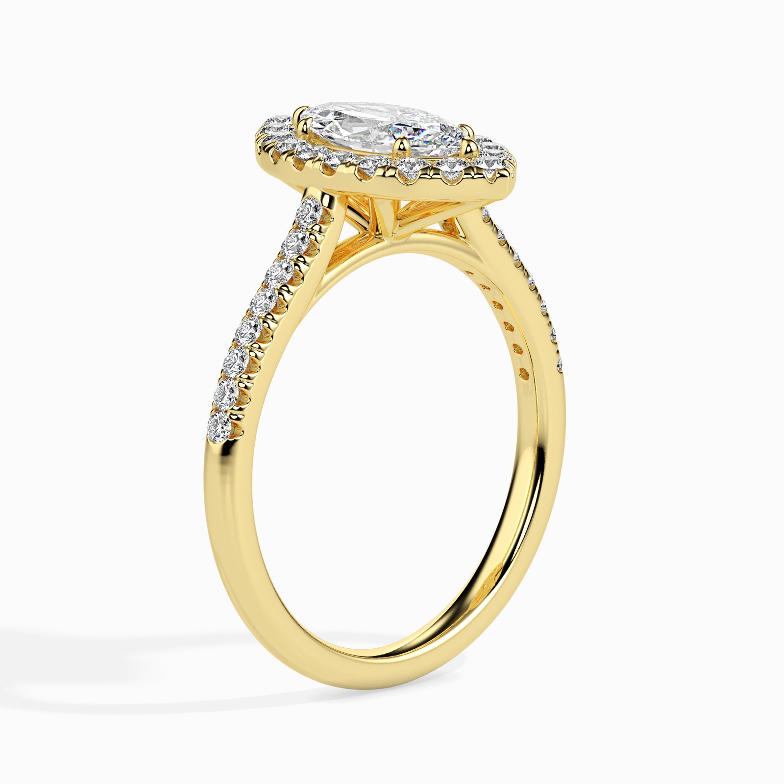 Alina Halo Diamond Marquise Ring