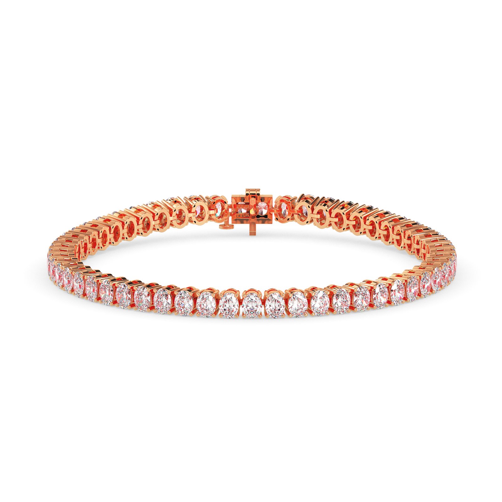 Saira Halo Diamond Tennis Bracelet