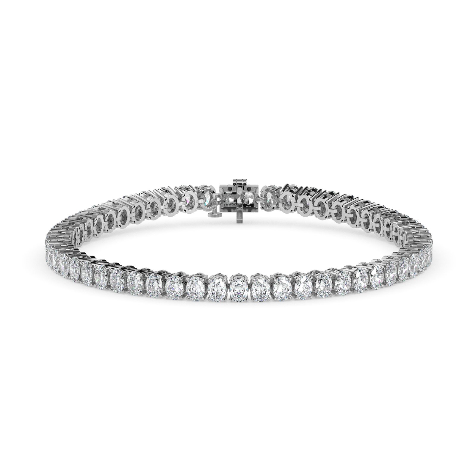 Saira Halo Diamond Tennis Bracelet