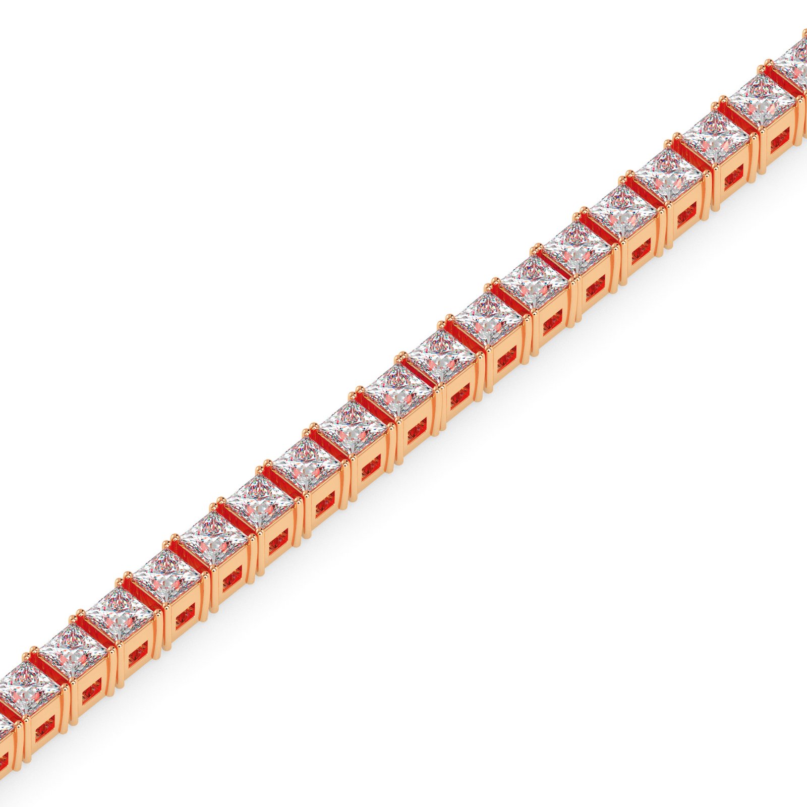 Navya Halo Diamond Tennis Bracelet