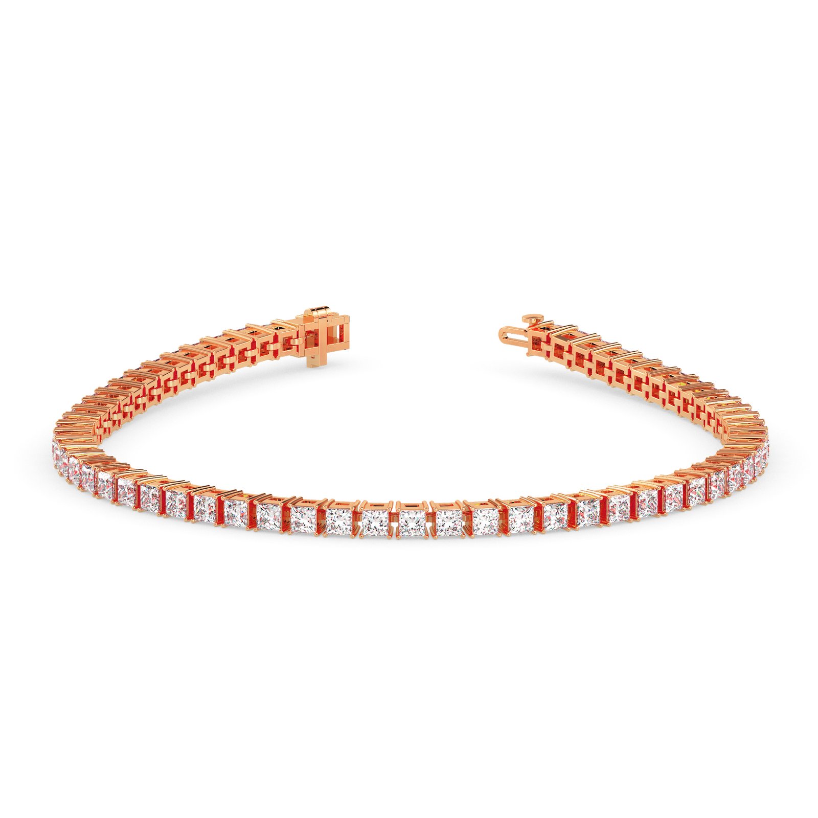 Navya Halo Diamond Tennis Bracelet