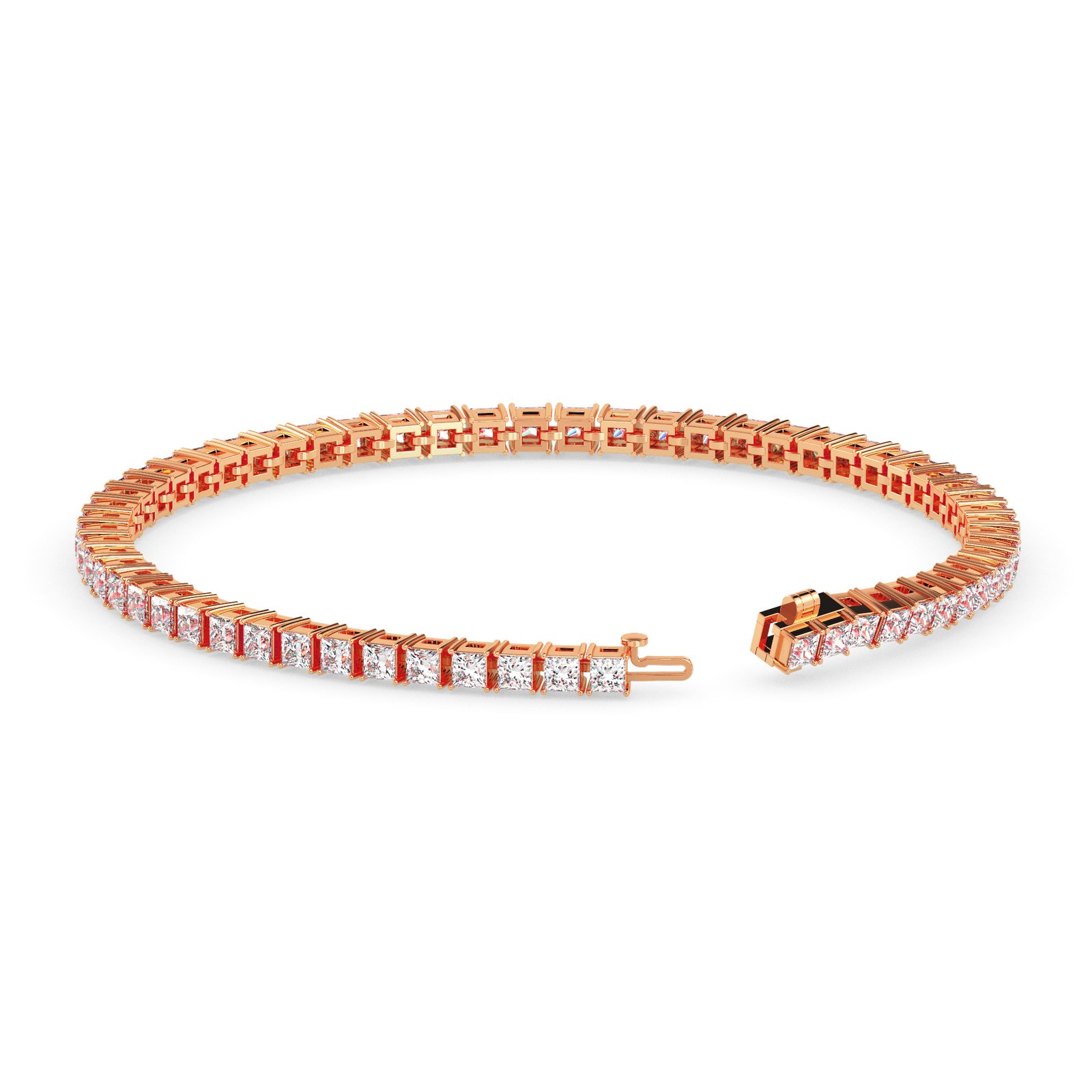Navya Halo Diamond Tennis Bracelet