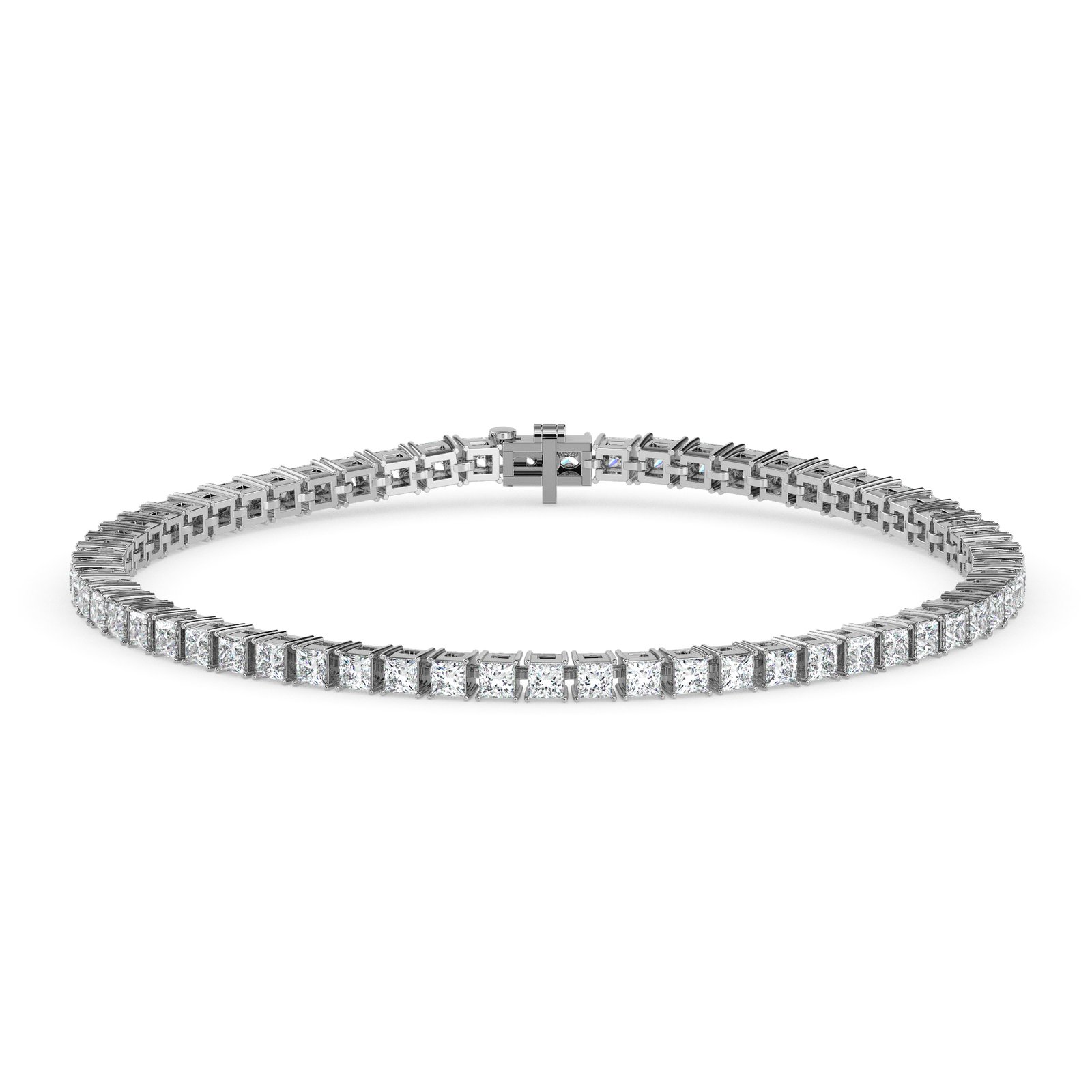 Navya Halo Diamond Tennis Bracelet