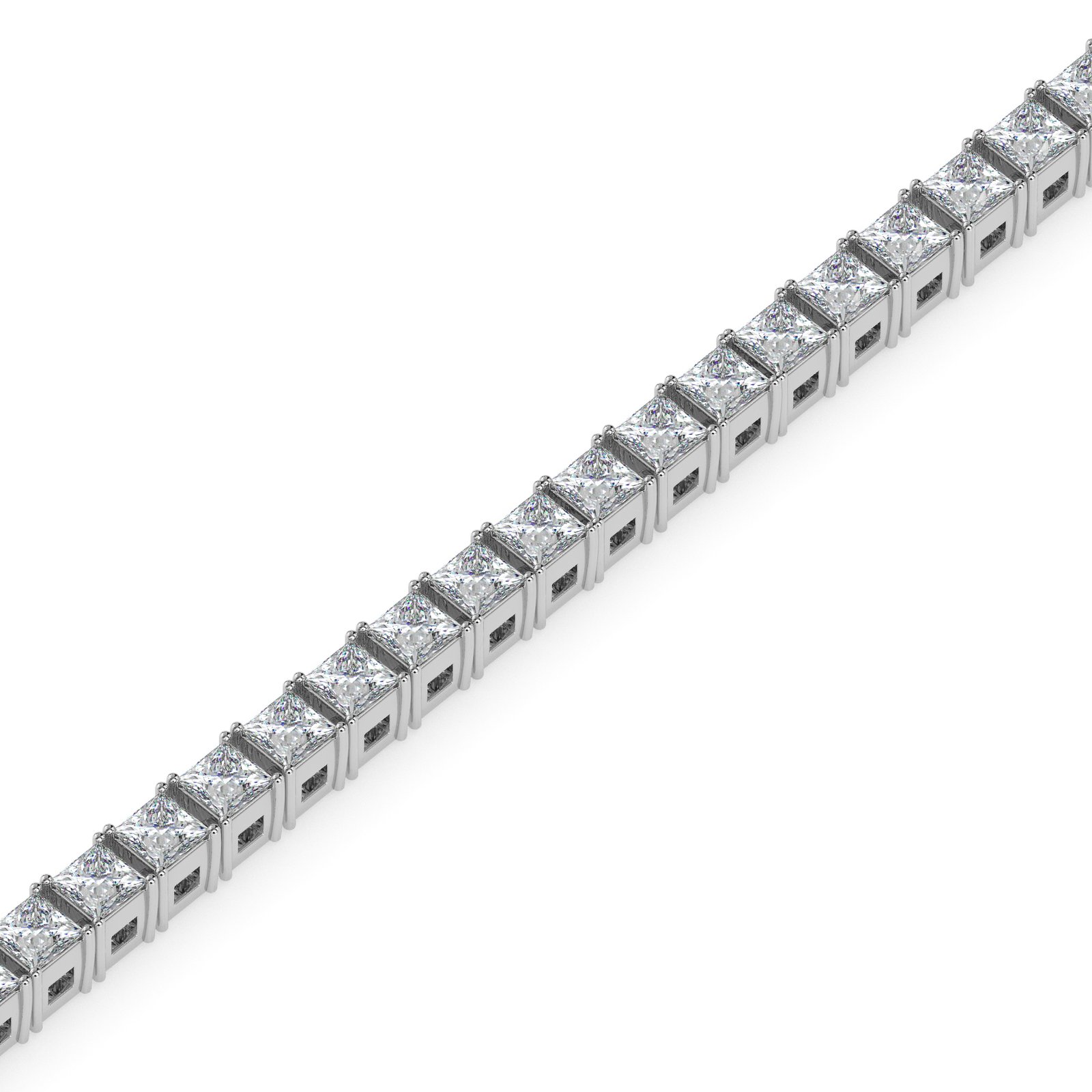 Navya Halo Diamond Tennis Bracelet