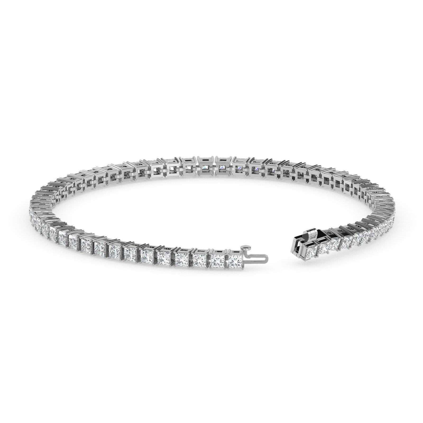 Navya Halo Diamond Tennis Bracelet