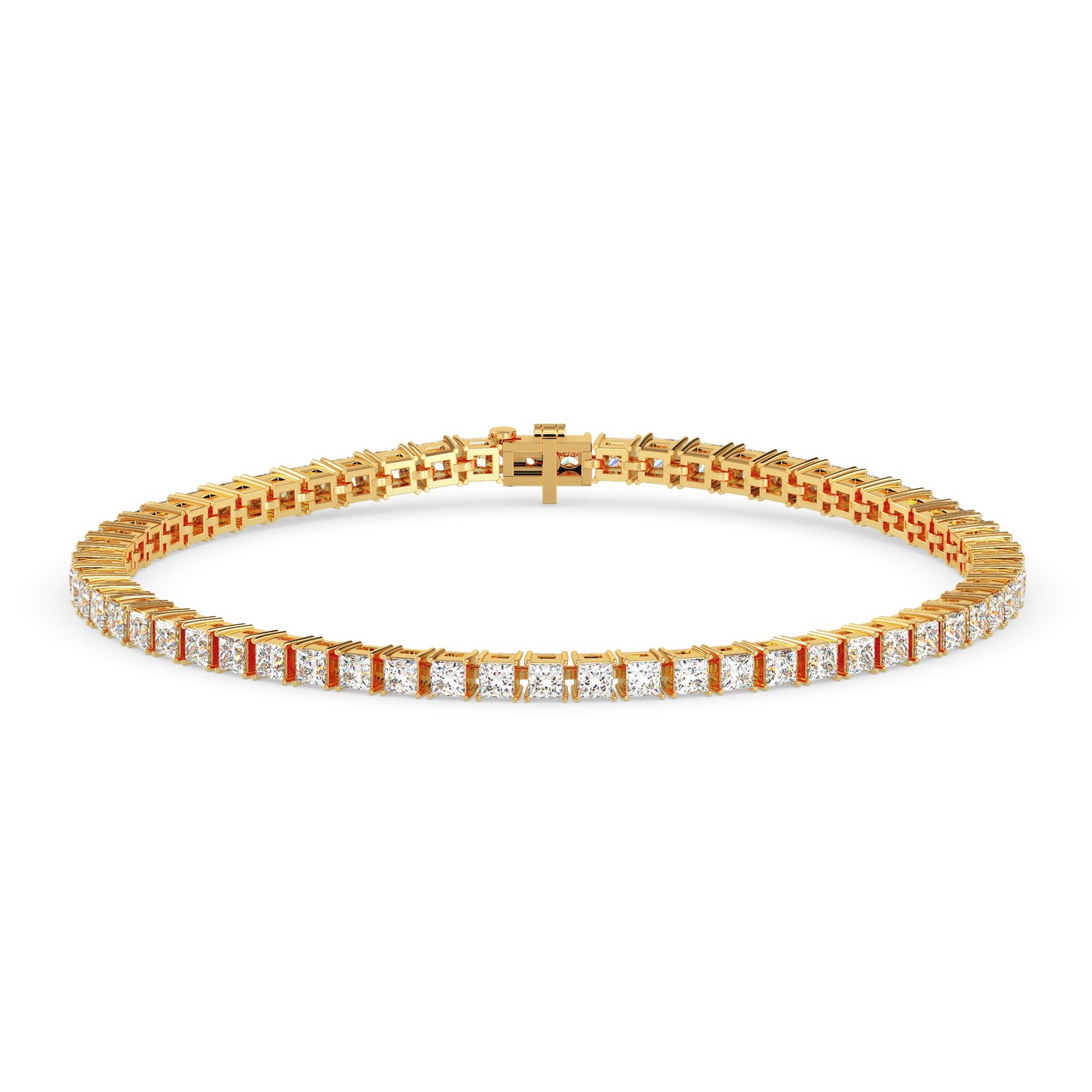 Navya Halo Diamond Tennis Bracelet