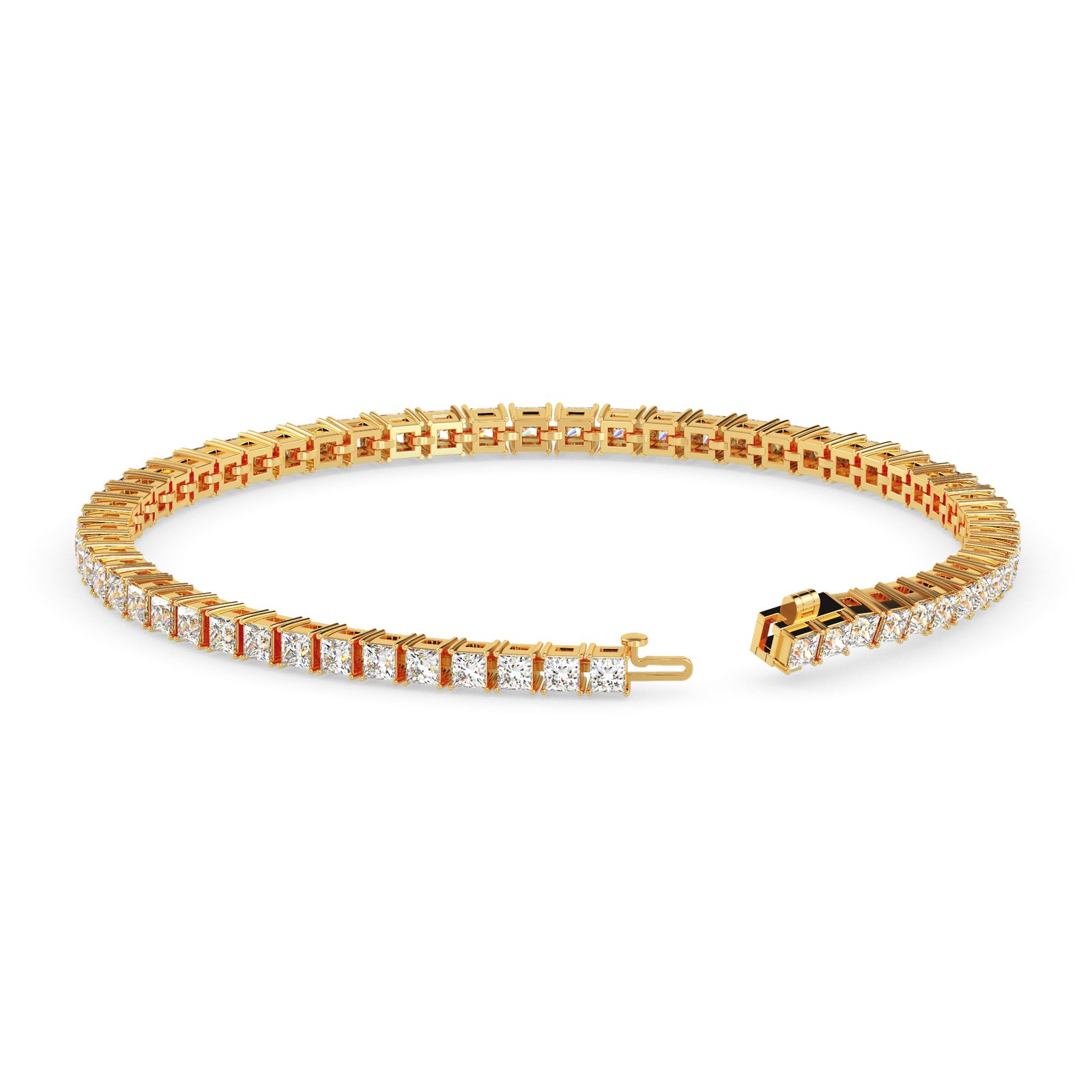 Navya Halo Diamond Tennis Bracelet